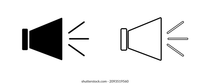 Loudspeaker icon vector. Megaphone sign for sale banner.