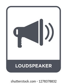 loudspeaker icon vector on white background, loudspeaker trendy filled icons from Charity collection, loudspeaker vector illustration