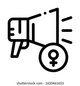Lautsprecher-Icon-Vektorillustration. Outline Lautsprecher Signieren. Illustration des isolierten Stumpfsymboles