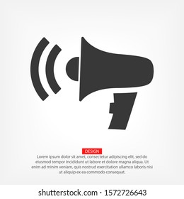 loudspeaker icon. Vector shout. Eps 10 volume. flat design. the work is done for your use for your purposes and purposes.