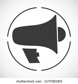 loudspeaker icon. Vector shout. Eps 10 volume. flat design. the work is done for your use for your purposes.
