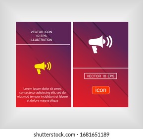 loudspeaker icon. Vector shout. Eps 10 volume. flat design. the work is done for your use for your purposes 