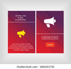 loudspeaker icon. Vector shout. Eps 10 volume. flat design. the work is done for your use for your purposes 