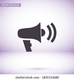 icono de altavoz. Grito vectorial. Volumen Eps 10. diseño plano. el trabajo se realiza para su uso con fines y propósitos.