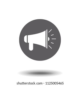 loudspeaker icon vector, stock vector illustration flat design style