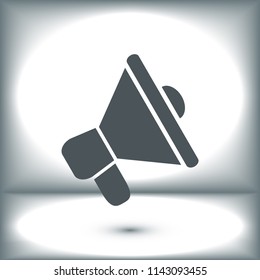 loudspeaker icon vector, stock vector illustration flat design style