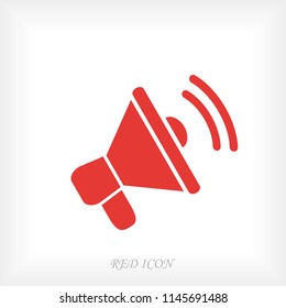 loudspeaker icon vector, stock vector illustration flat design style