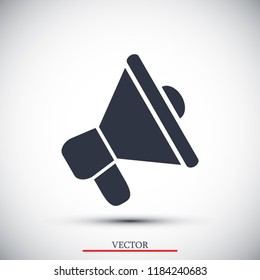 loudspeaker icon vector, stock vector illustration flat design style