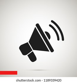 loudspeaker icon vector, stock vector illustration flat design style