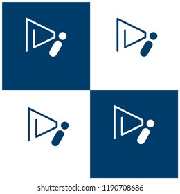 loudspeaker icon vector, stock vector illustration flat design style
