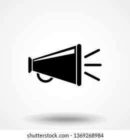 loudspeaker icon vector, stock vector illustration flat design style