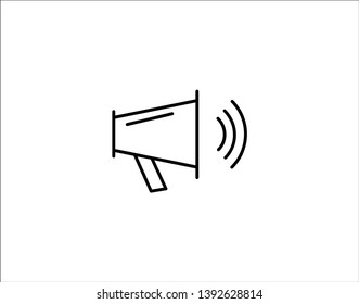 loudspeaker icon vector, stock vector illustration flat design style - Vector 