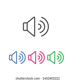 loudspeaker icon vector, stock vector illustration flat design style