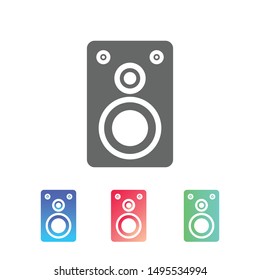 loudspeaker icon vector, stock vector illustration flat design style