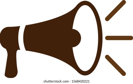 loudspeaker icon vector, stock vector illustration flat design style