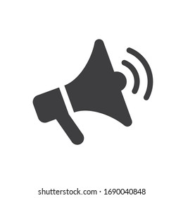 loudspeaker icon vector, stock vector illustration flat design style
