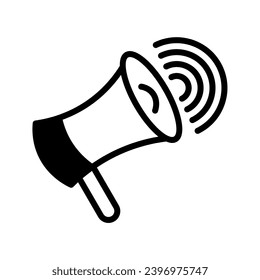 loudspeaker icon vector, stock vector illustration flat design style