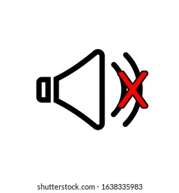 loudspeaker icon with white background eps 10