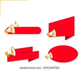 Loudspeaker icons set. Announcement, media, news, notifications, alert, important, siren, radio, sound, business, record, bullhorn, megaphone. Information concept. Vector line icon in different styles