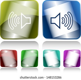 Altavoz. Botones de Internet. Ilustración más rápida.