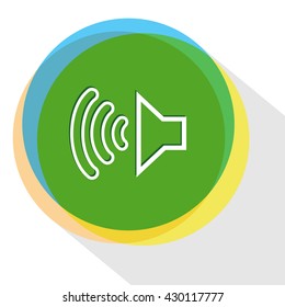 altavoz. Plantilla de Internet. Icono del vector.