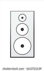 Loudspeaker isolated on white background. Vector illustration