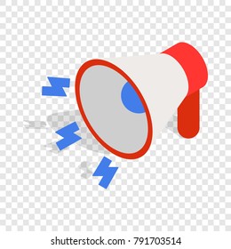 Loudspeaker isometric icon 3d on a transparent background vector illustration