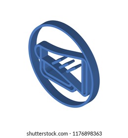 Loudspeaker isometric left top view 3D icon