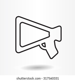 loudspeaker line icon