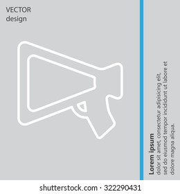 loudspeaker line icon