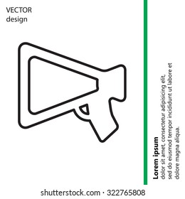 loudspeaker line icon