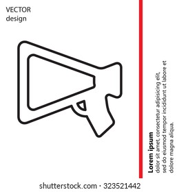loudspeaker line icon