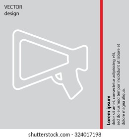 loudspeaker line icon