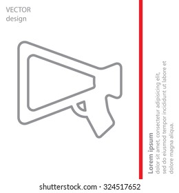 loudspeaker line icon