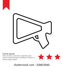 loudspeaker line icon