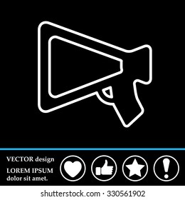 loudspeaker line icon