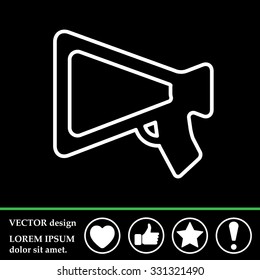 loudspeaker line icon