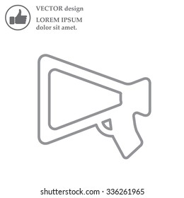 loudspeaker line icon