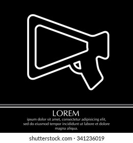 loudspeaker line icon