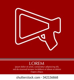 loudspeaker line icon