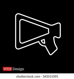loudspeaker line icon