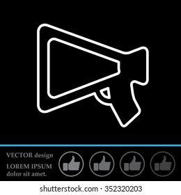 loudspeaker line icon