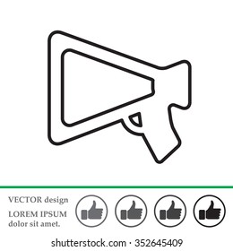 loudspeaker line icon