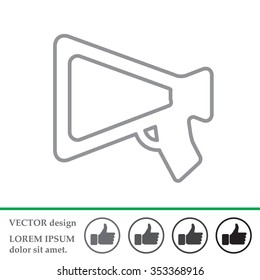 loudspeaker line icon