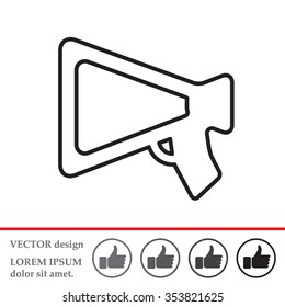 loudspeaker line icon