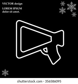 loudspeaker line icon