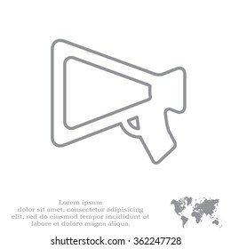 loudspeaker line icon