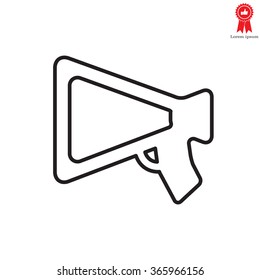 loudspeaker line icon