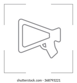 loudspeaker line icon