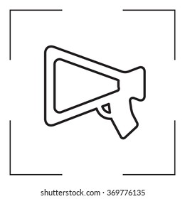 loudspeaker line icon
